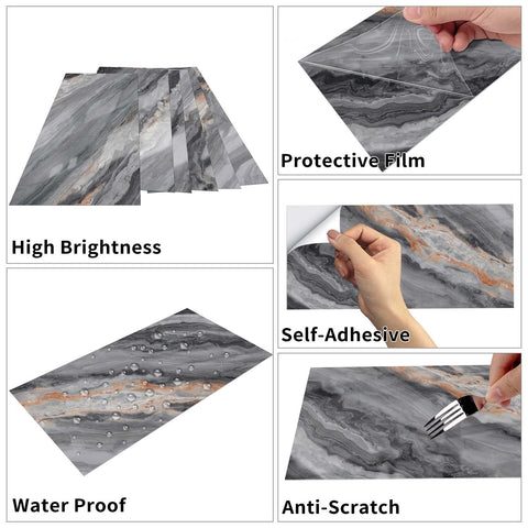 DIY Self Adhesive Stair Sticker for Home Decoration, Kitchen Backsplash, and Bathroom Walls