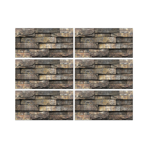 Brown and Grey Stone Texture Wallpaper Rustic Tiles Stickers