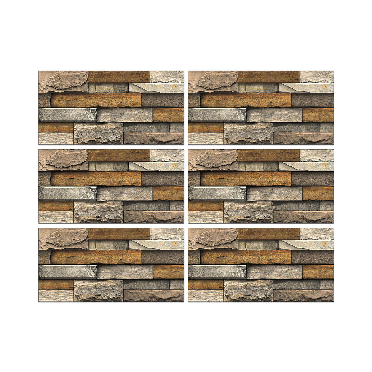 Light Brown Stone Texture Wallpaper Rustic Tiles Stickers