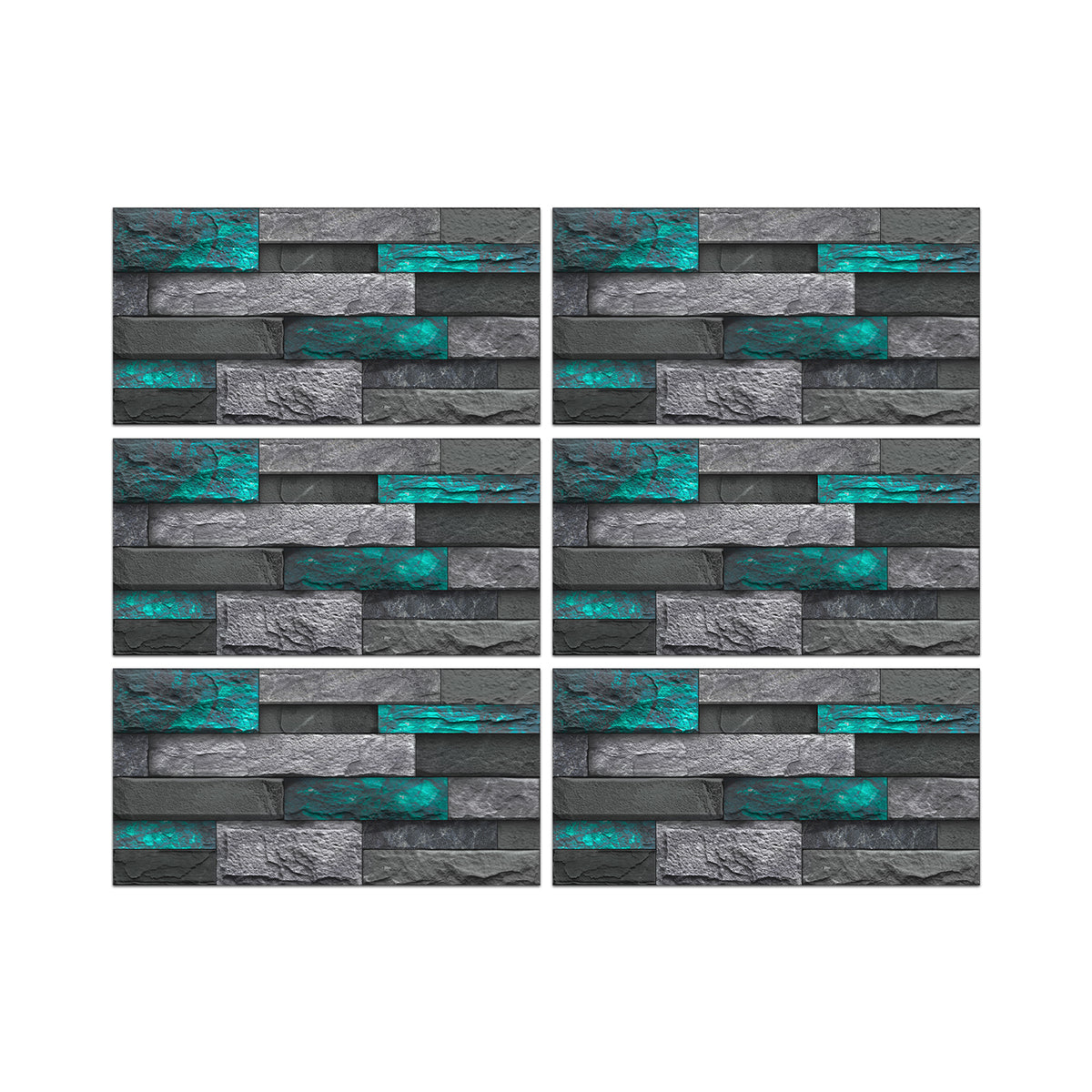 Blue and Green Stone Texture Nature Wallpaper Rustic Tiles Stickers