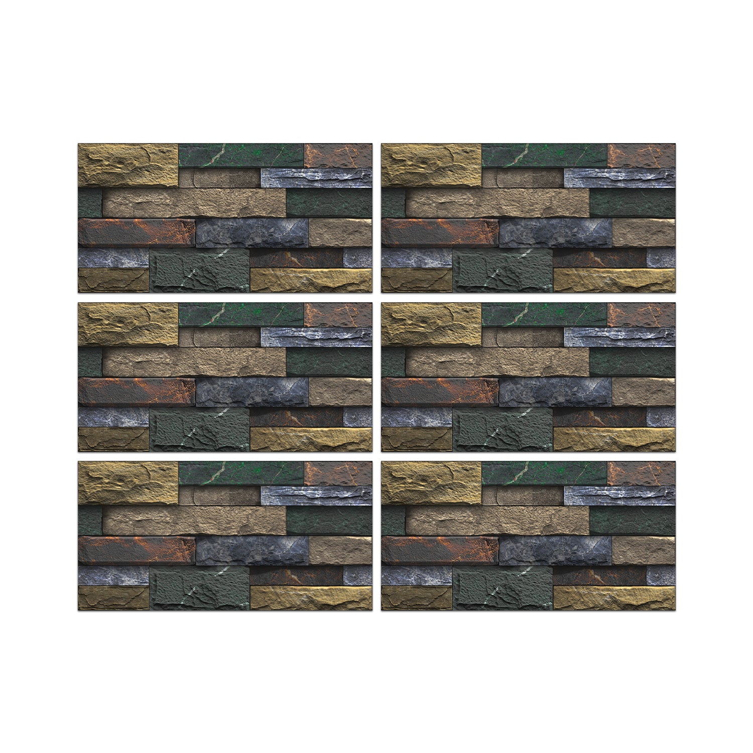 6pcs stone wallpaper