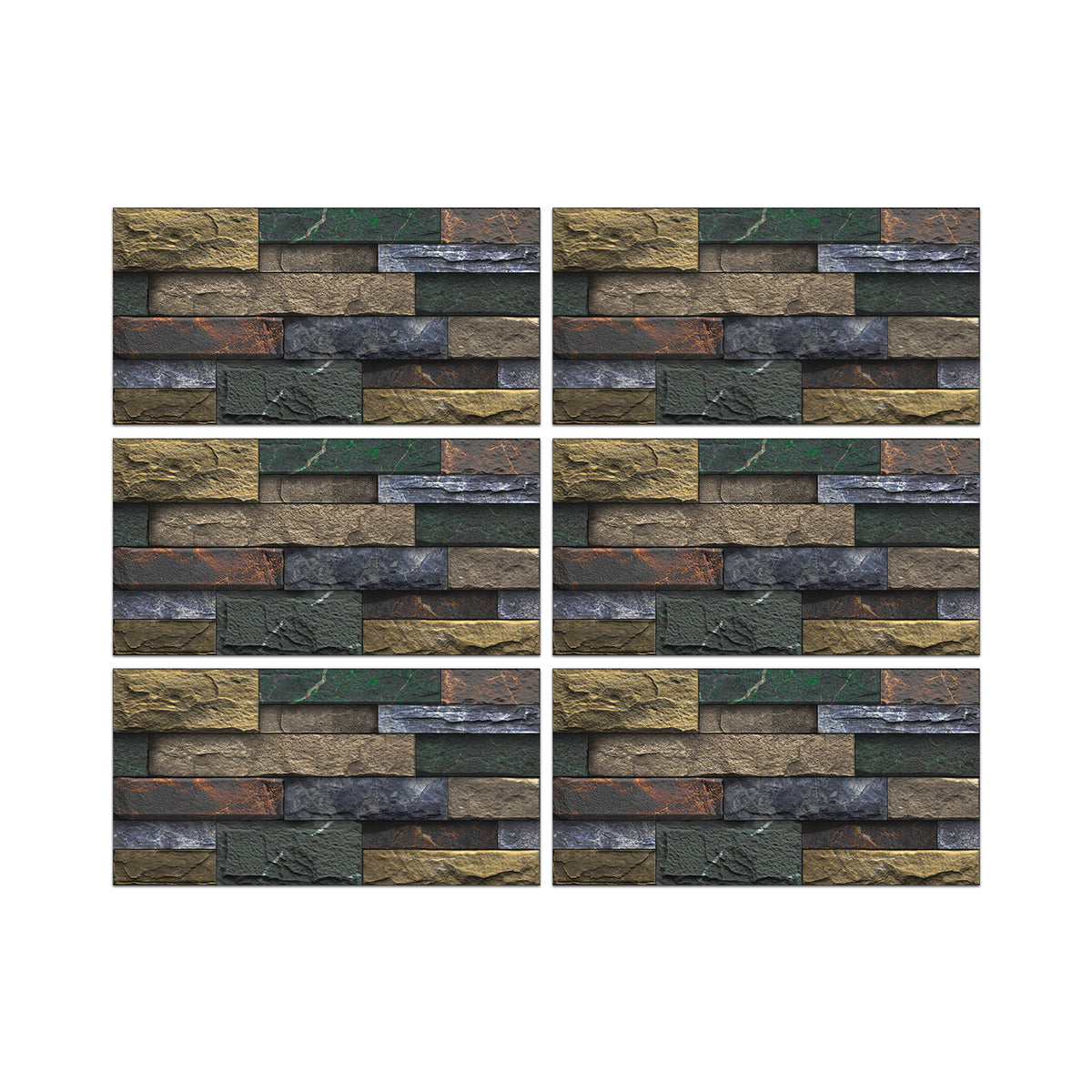 6pcs stone wallpaper