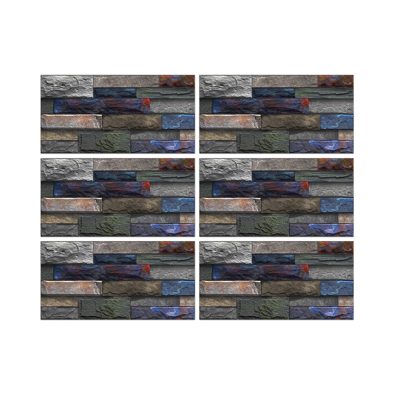 6pcs stone wallpaper