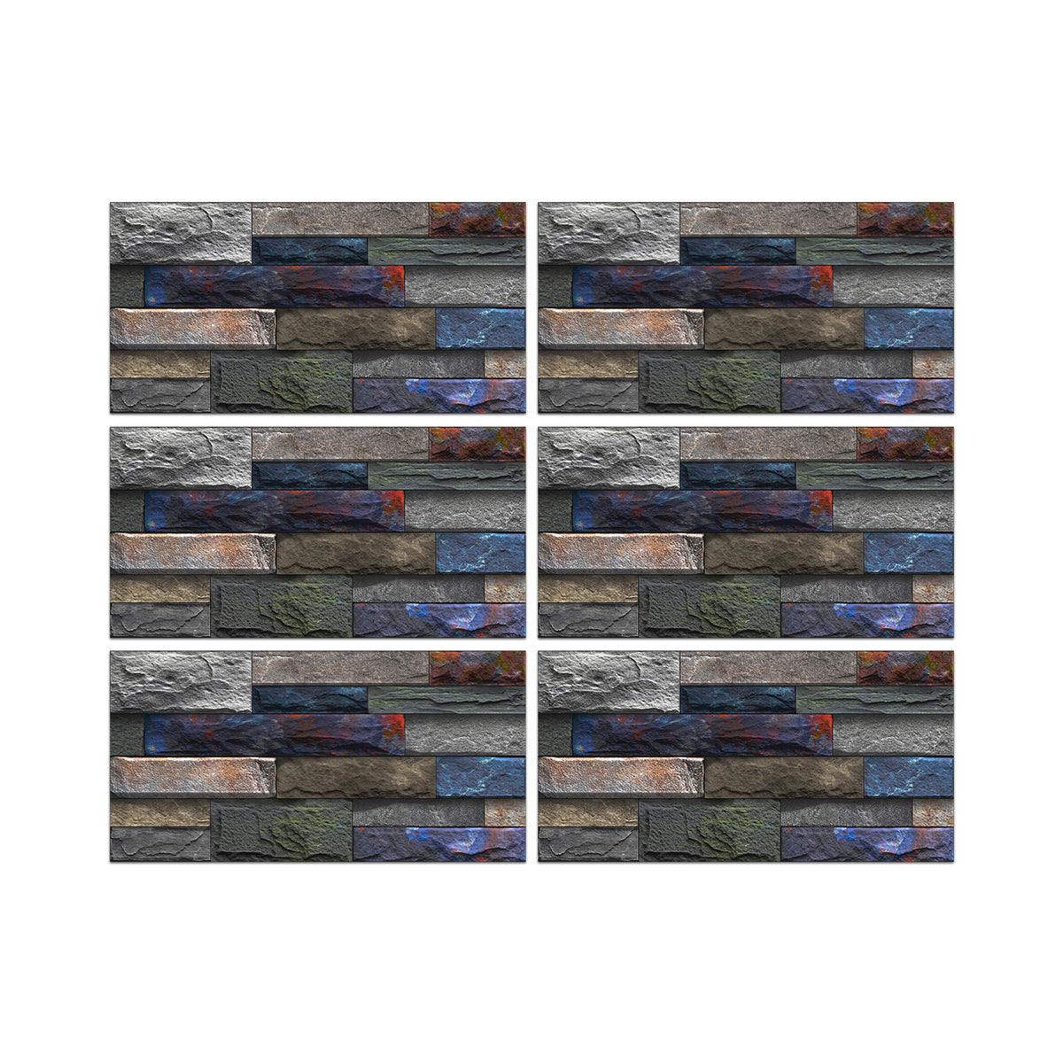 6pcs stone wallpaper