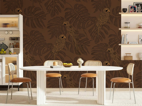 forest aesthetic wallpaper for dining room