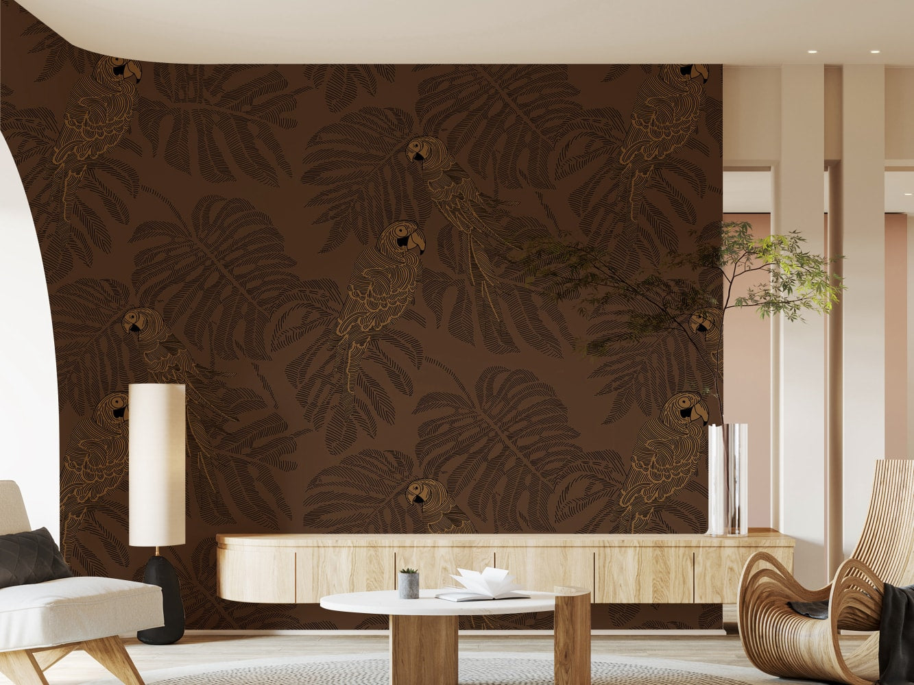 nature forest wallpaper for living room