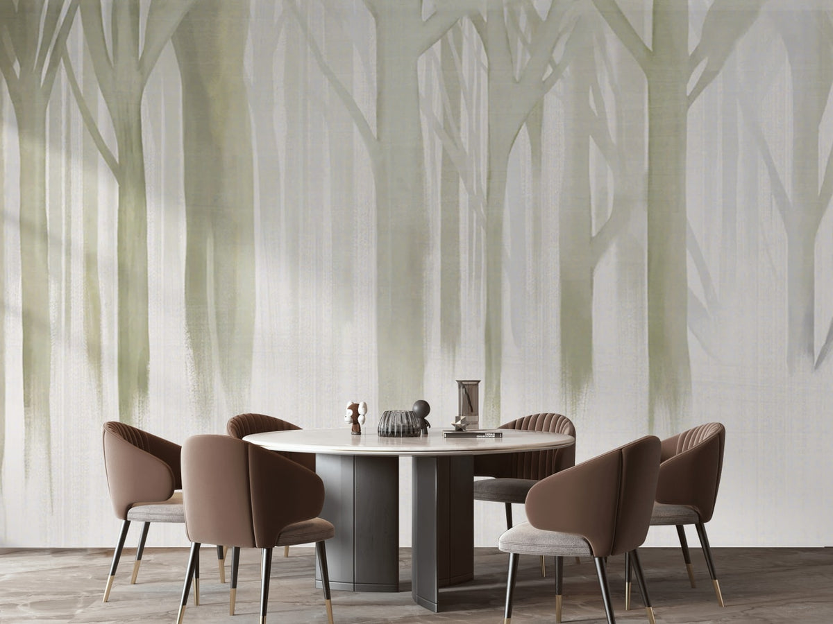 peel and stick forest wallpaper for Dining room