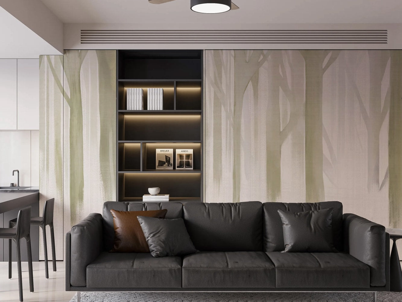 forest wallpaper mural for livingroom