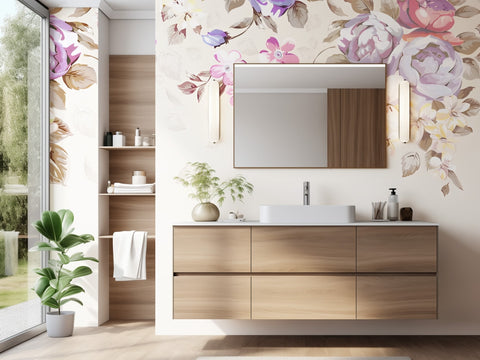 forest wall wallpaper for bathroom