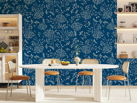 aesthetic forest wallpaper for dining room