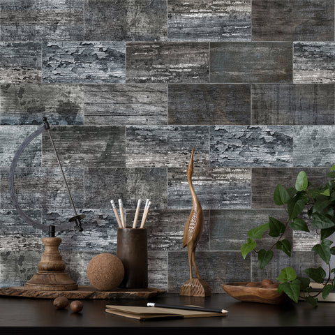 Stormy Gray Wood Texture Wallpaper