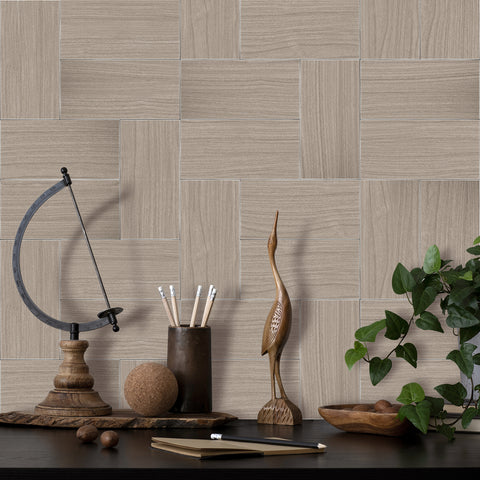 Natural Light Beige Wood Effect Wallpaper for Cozy Homes