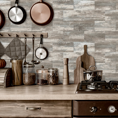 Vintage Grey Barnwood Wallpaper