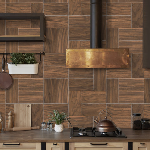 Rich Brown Wood Grain Wallpaper for Rustic Home Decor