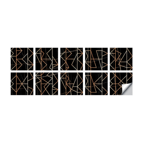 Mysterious black and gold tone: the luxurious charm of tile stickers