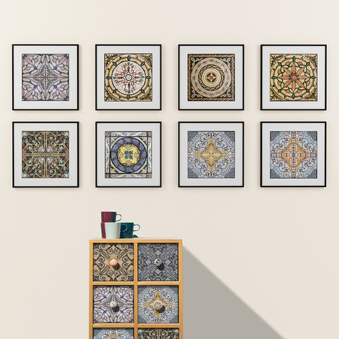 Retro colorful tones: the classical charm of tile stickers