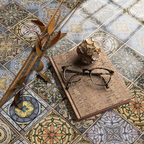 Retro colorful tones: the classical charm of tile stickers