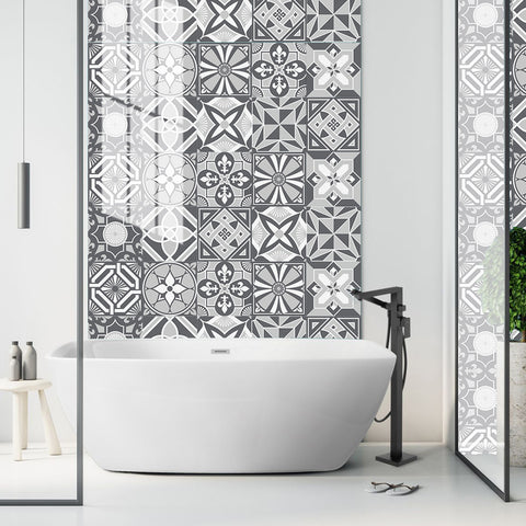 Simple gray tone: the modern art style of tile stickers