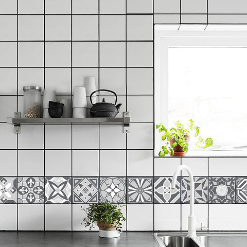 Simple gray tone: the modern art style of tile stickers