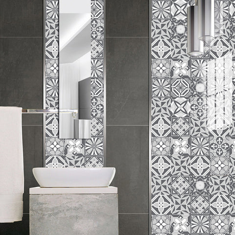 Simple gray tone: the modern art style of tile stickers