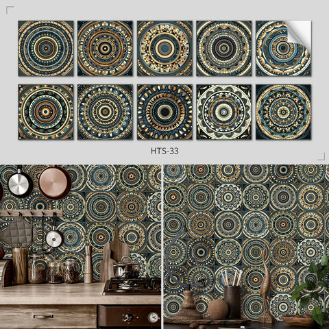 Deep blue-brown tone: the mysterious art of tile stickers