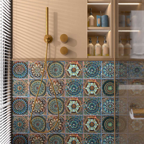 Decor Delights: Enhance Your Home with Tile Series Stickers(Dark Green )