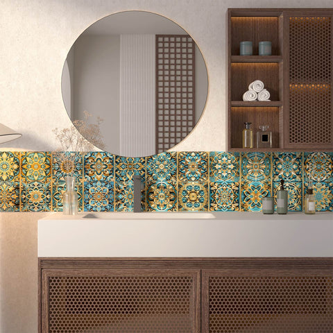 Decor Delights: Enhance Your Home with Tile Series Stickers(Green)