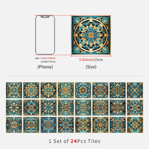 Decor Delights: Enhance Your Home with Tile Series Stickers(Green)