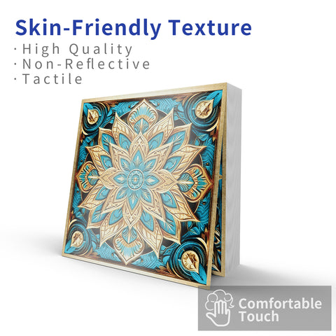 Artistic interpretation of retro style - blue and gold ceramic tile stickers