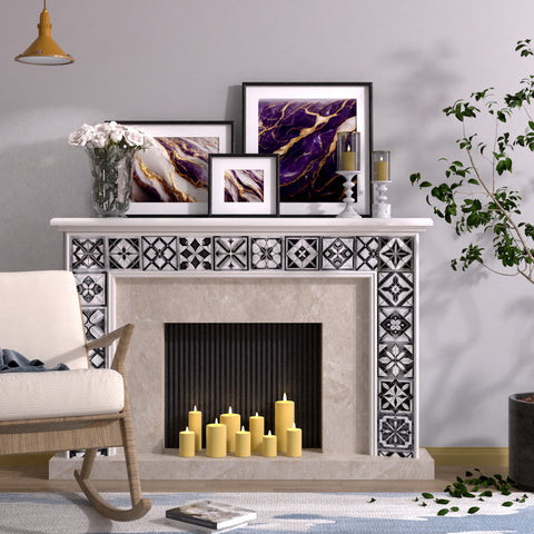 Black and white classic, geometric beauty - a fashionable interpretation of tile stickers