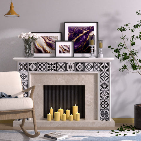 Decor Delights: Enhance Your Home with Tile Series Stickers(Black-White)