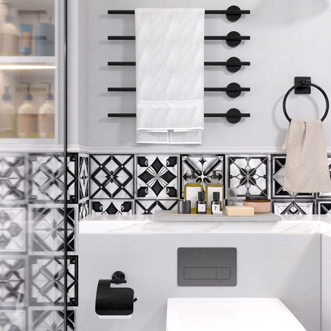 Decor Delights: Enhance Your Home with Tile Series Stickers(Black-White)