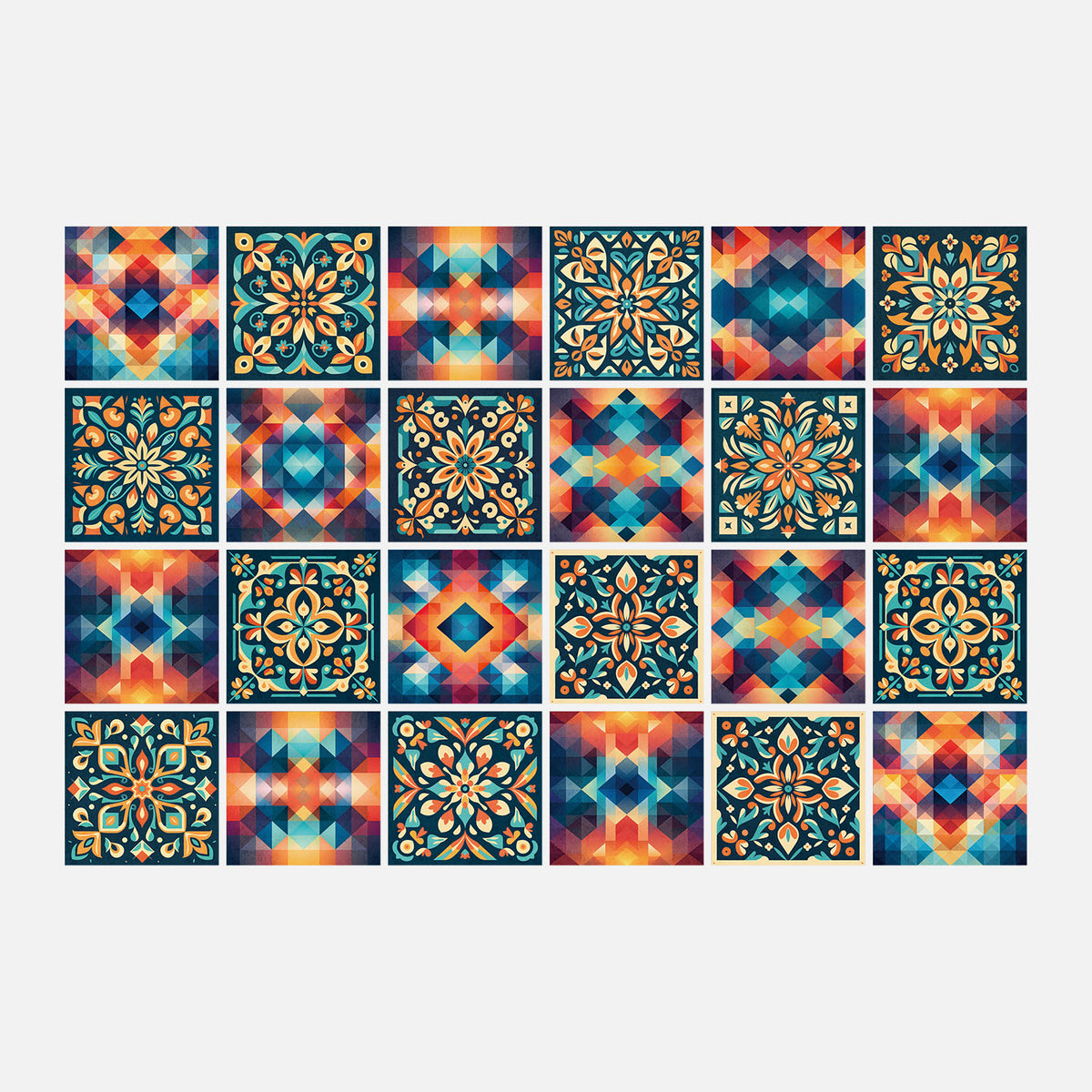 Color Carnival - Geometric Art Tile Sticker