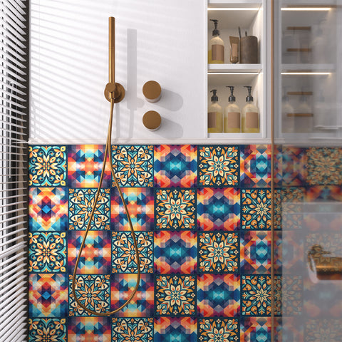 Color Carnival - Geometric Art Tile Sticker