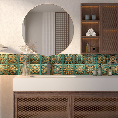 Retro Luxury - Lapis Lazuli Pattern Tile Sticker
