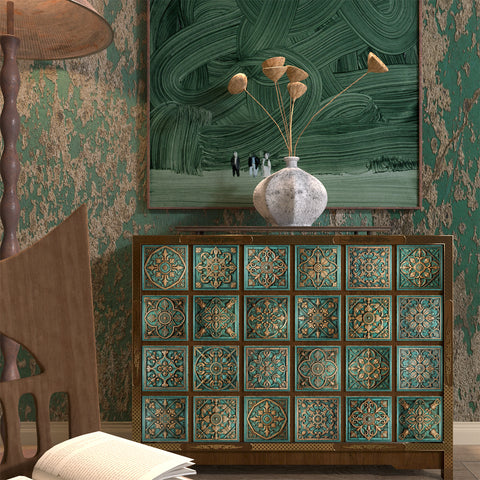 Retro Luxury - Lapis Lazuli Pattern Tile Sticker