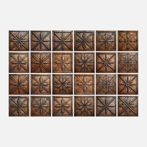 Rustic charm - wood color texture tile