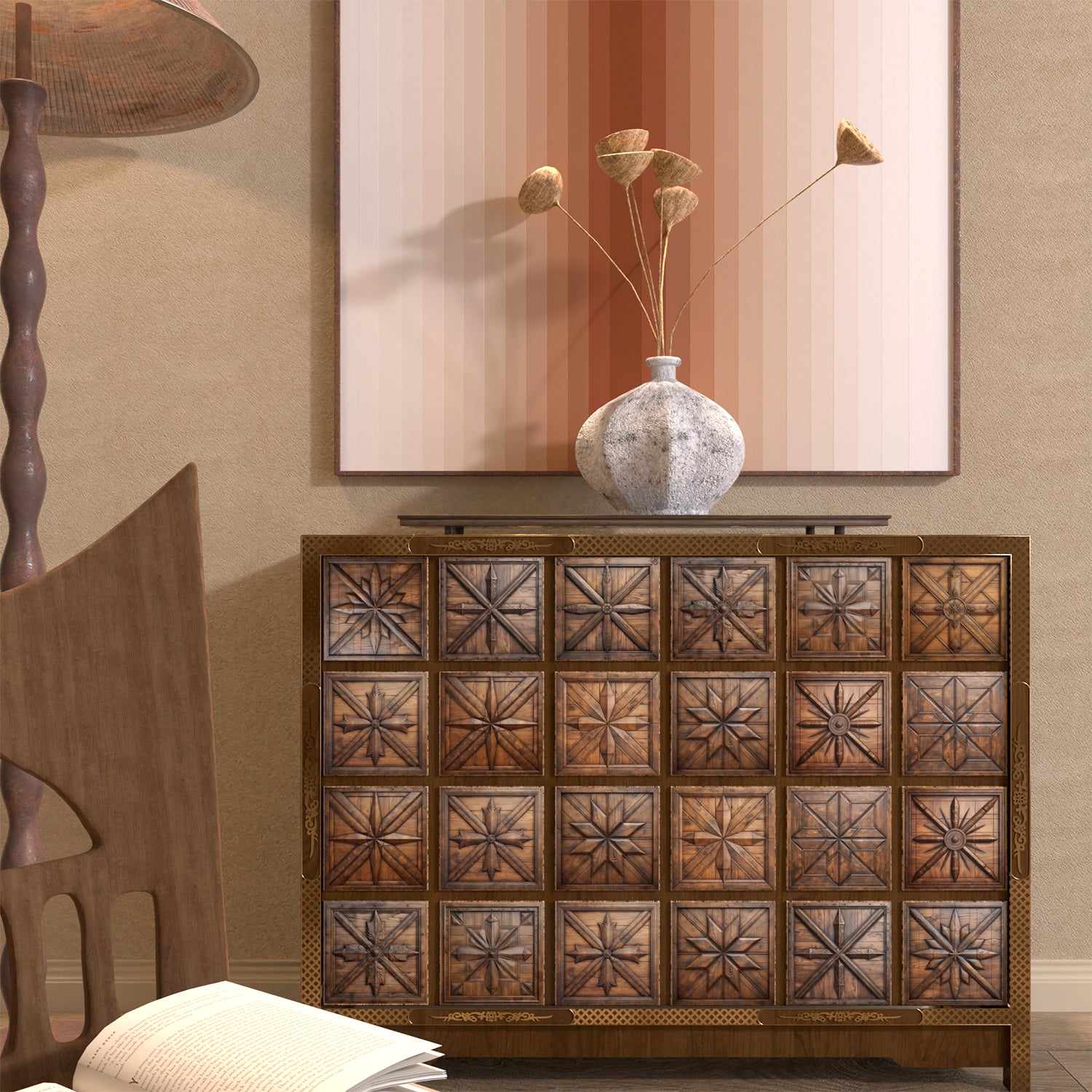 Vintage Teak 3d Wood Wallpaper for Furniture Renovation