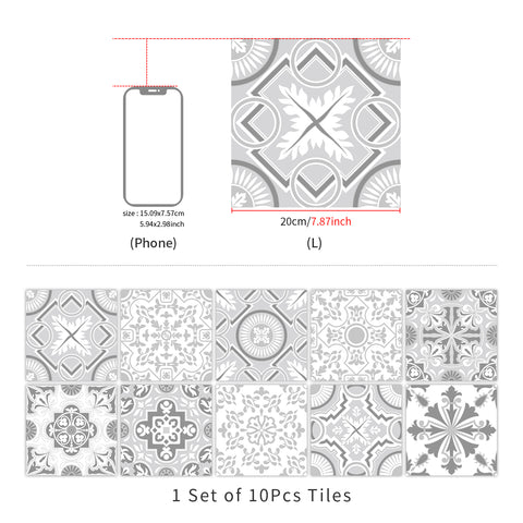 Simple silver-gray tone: the modern and simple beauty of tile stickers