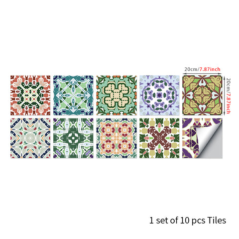 Colorful retro style: the artistic charm of tile stickers