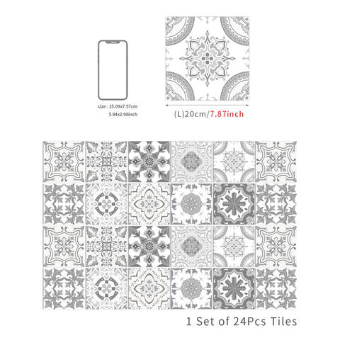 Elegant gray-tone tile sticker: the perfect fusion of simplicity and refinement