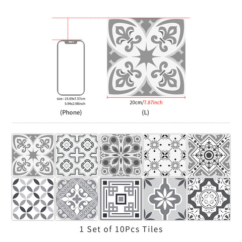 Simple gray rhyme: the modern style of tile stickers