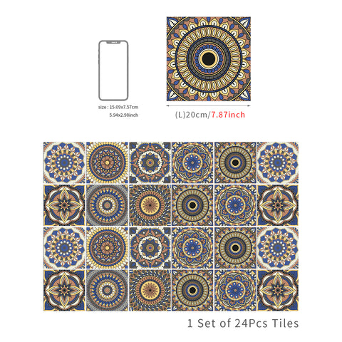 Mandala art tile stickers: a harmonious symphony of colors and patterns