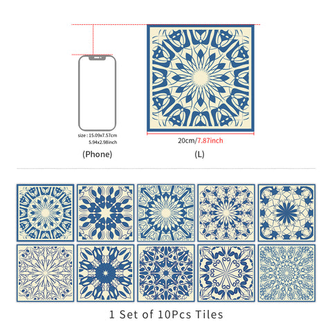 Blue and yellow interweaving: the romantic style of tile stickers