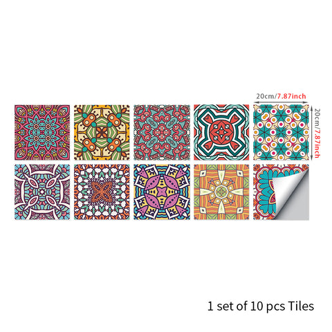 Colorful colors: the ethnic charm of tile stickers