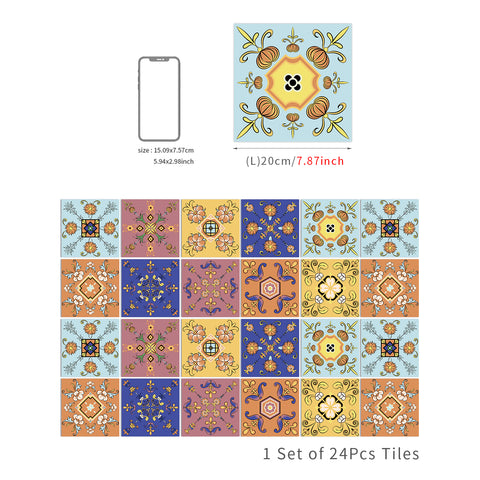 Colorful floral tiles: add vitality to the space