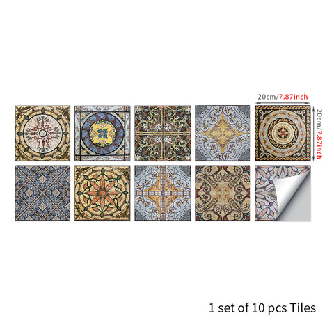 Retro colorful tones: the classical charm of tile stickers