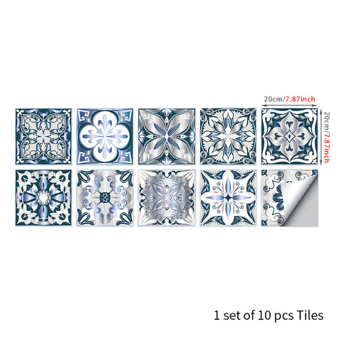 Fresh blue and white: the elegant beauty of tile stickers