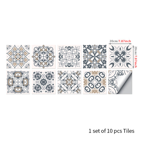 Light gray-brown tone: the retro elegance of tile stickers
