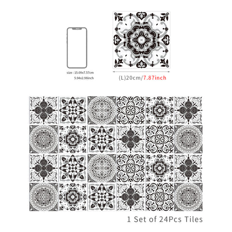 Black and white fashionable tile stickers: interpreting the eternal charm of classics